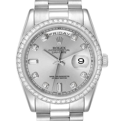 platinum and diamond bezel presidential rolex|Rolex presidential diamond bezel price.